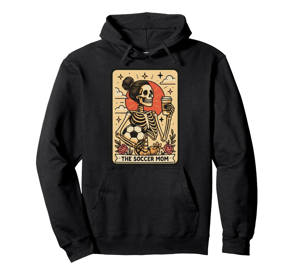 Funny Soccer Mom Tarot Card Skeleton Hoodie - Custom Art Print Unisex
