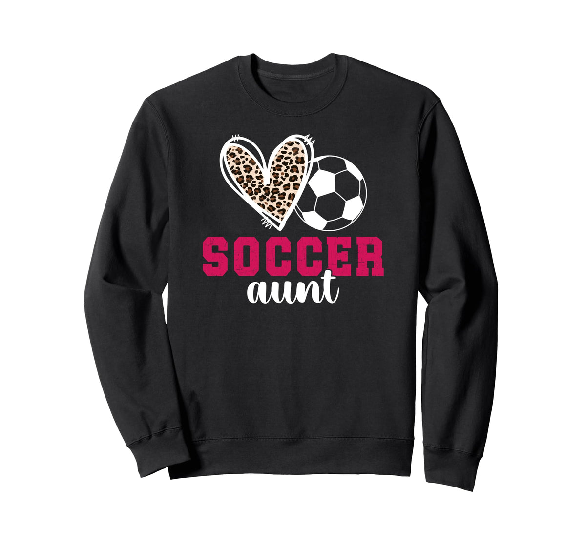 Soccer Aunt Heart Aunt Soccer Player Sweatshirt - Streetwear Style Unisex
