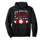 My Favorite Ballers Call Me Mom Hoodie - Minimalist Print Men Women
