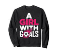 Goals Motivated Soccer Players Sweatshirt - Fun Novelty Design for Adults
