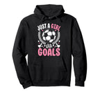 Just Goals Soccer Team Sport Goal Football Hoodie - Streetwear Style Unisex