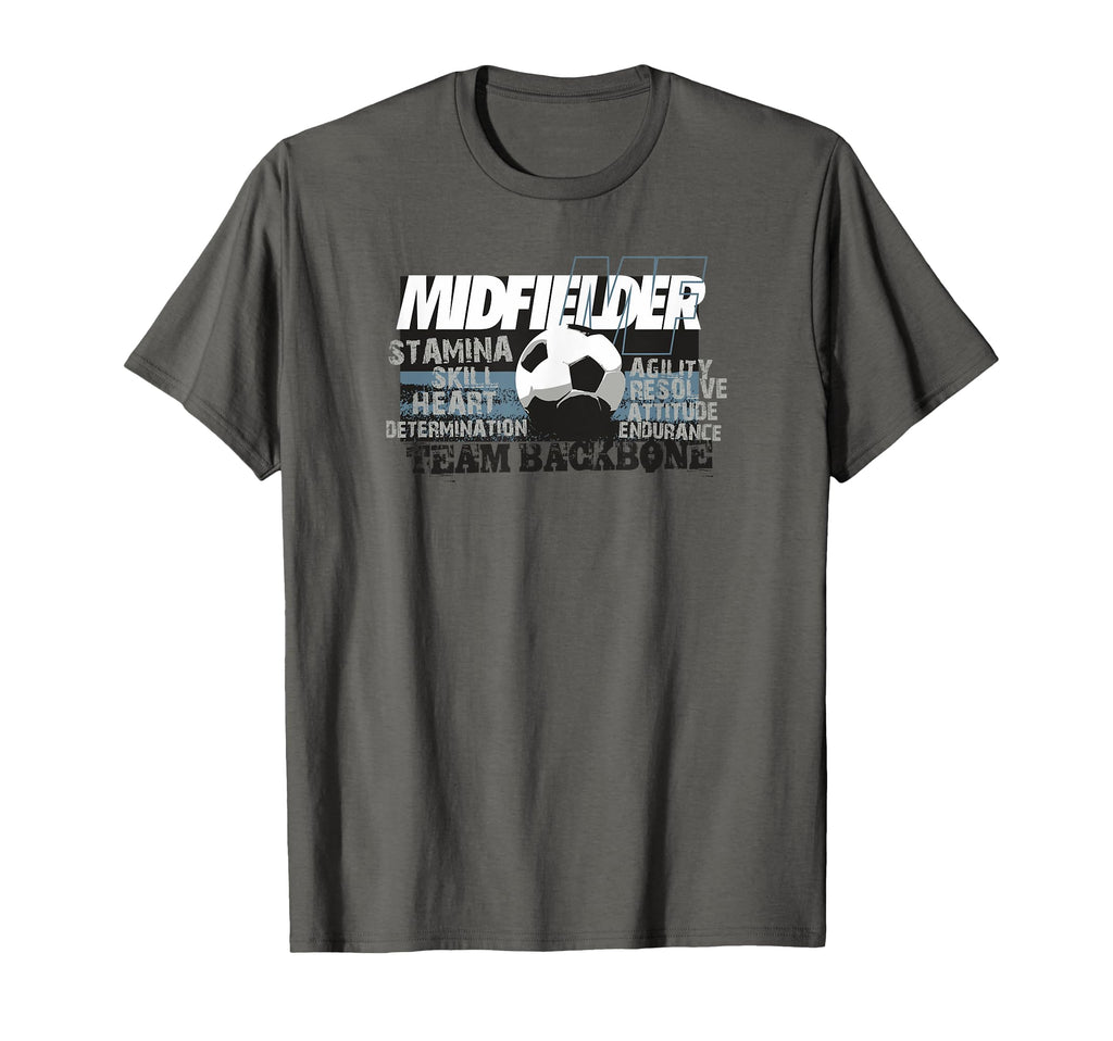 Soccer Midfielder Team Backbone T-Shirt - Aesthetic Graphic Men Women