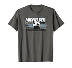 Soccer Midfielder Team Backbone T-Shirt - Aesthetic Graphic Men Women