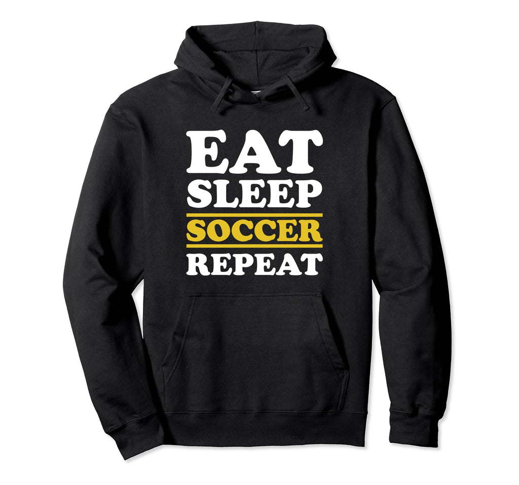 Soccer Lover Eat Sleep Soccer Repeat Hoodie - Graphic Print Men Women