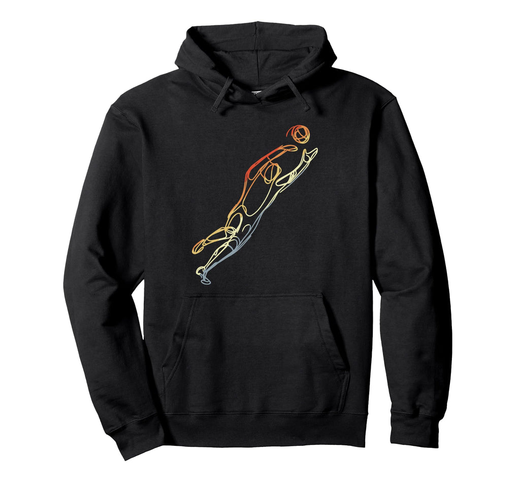 Soccer Goalkeeper Sketch Hoodie - Custom Art Print for Adults