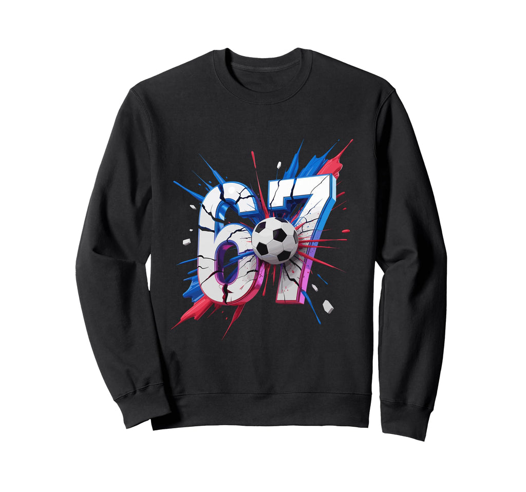 67 Soccer Smash Number Sixty Seven Sweatshirt - Minimalist Print Unisex
