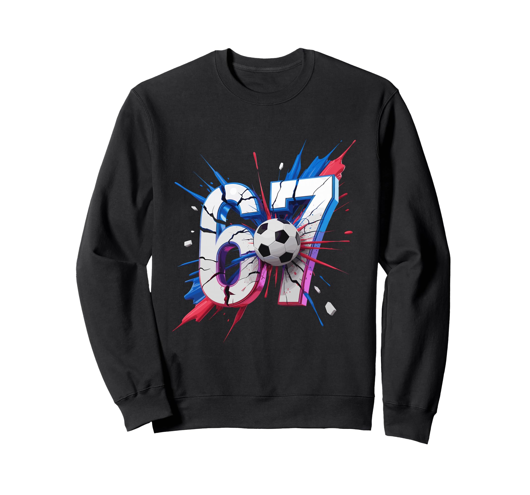 67 Soccer Smash Number Sixty Seven Sweatshirt - Minimalist Print Unisex