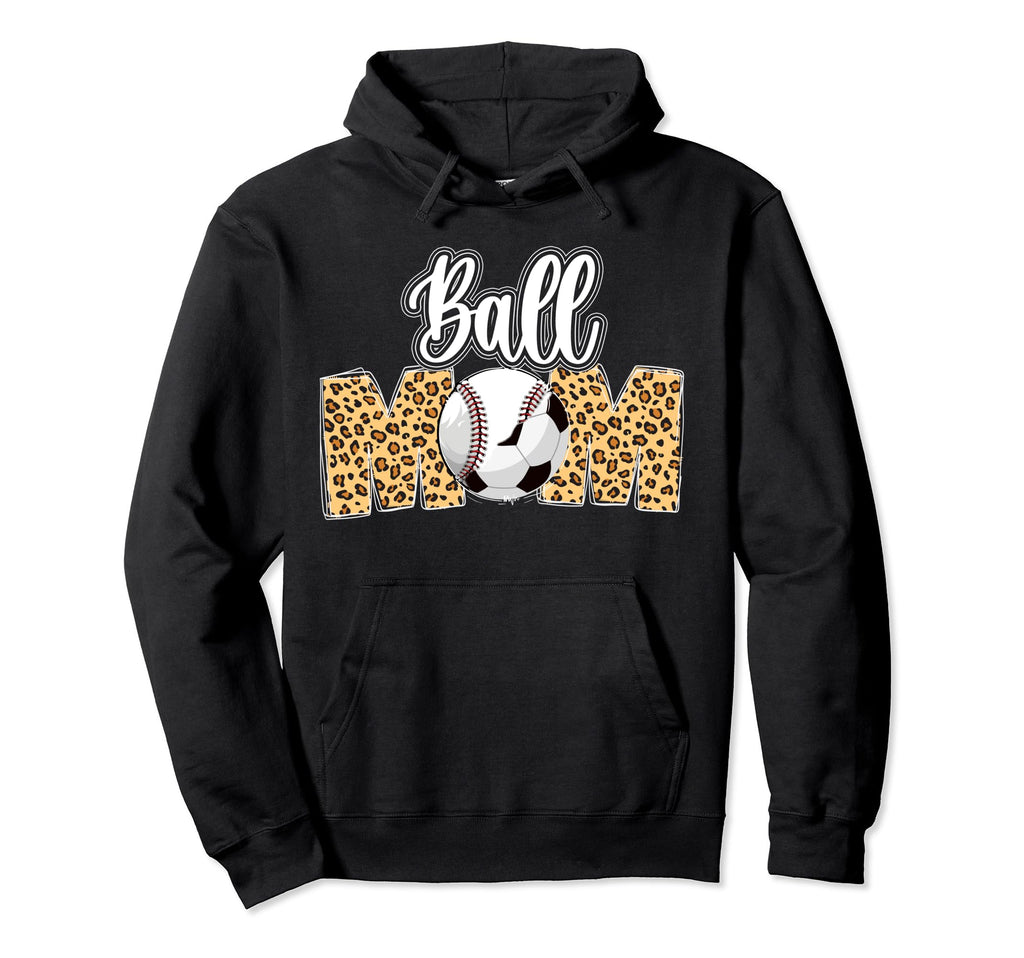 Ball Mom Soccer Baseball Mom Baseball Hoodie - Minimalist Print for Adults