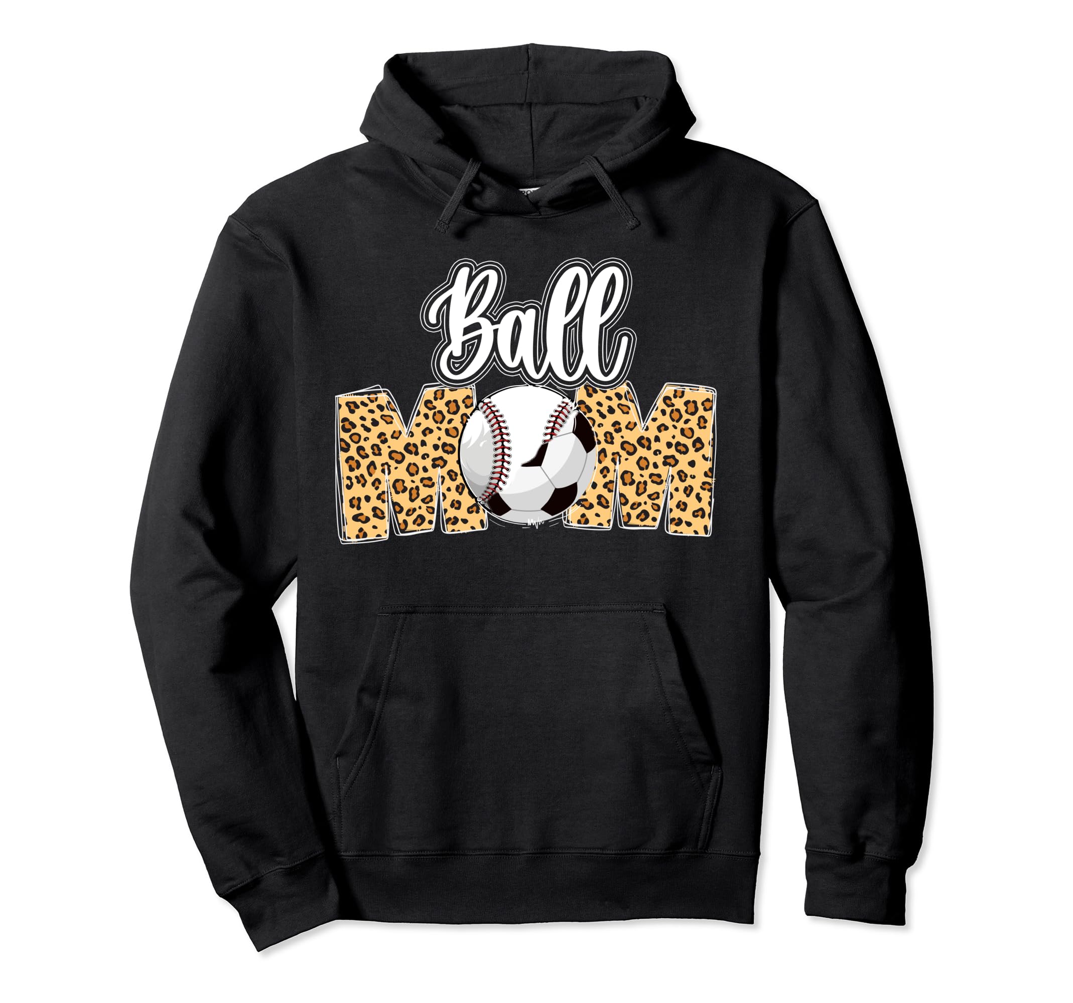 Ball Mom Soccer Baseball Mom Baseball Hoodie - Minimalist Print for Adults
