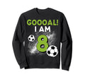 8Th Birthday Soccer Theme 8Year Old Sweatshirt - Trendy Graphic Men Women