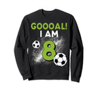 8Th Birthday Soccer Theme 8Year Old Sweatshirt - Trendy Graphic Men Women
