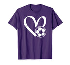 Soccer Ball Heart T-Shirt - Streetwear Style Men Women