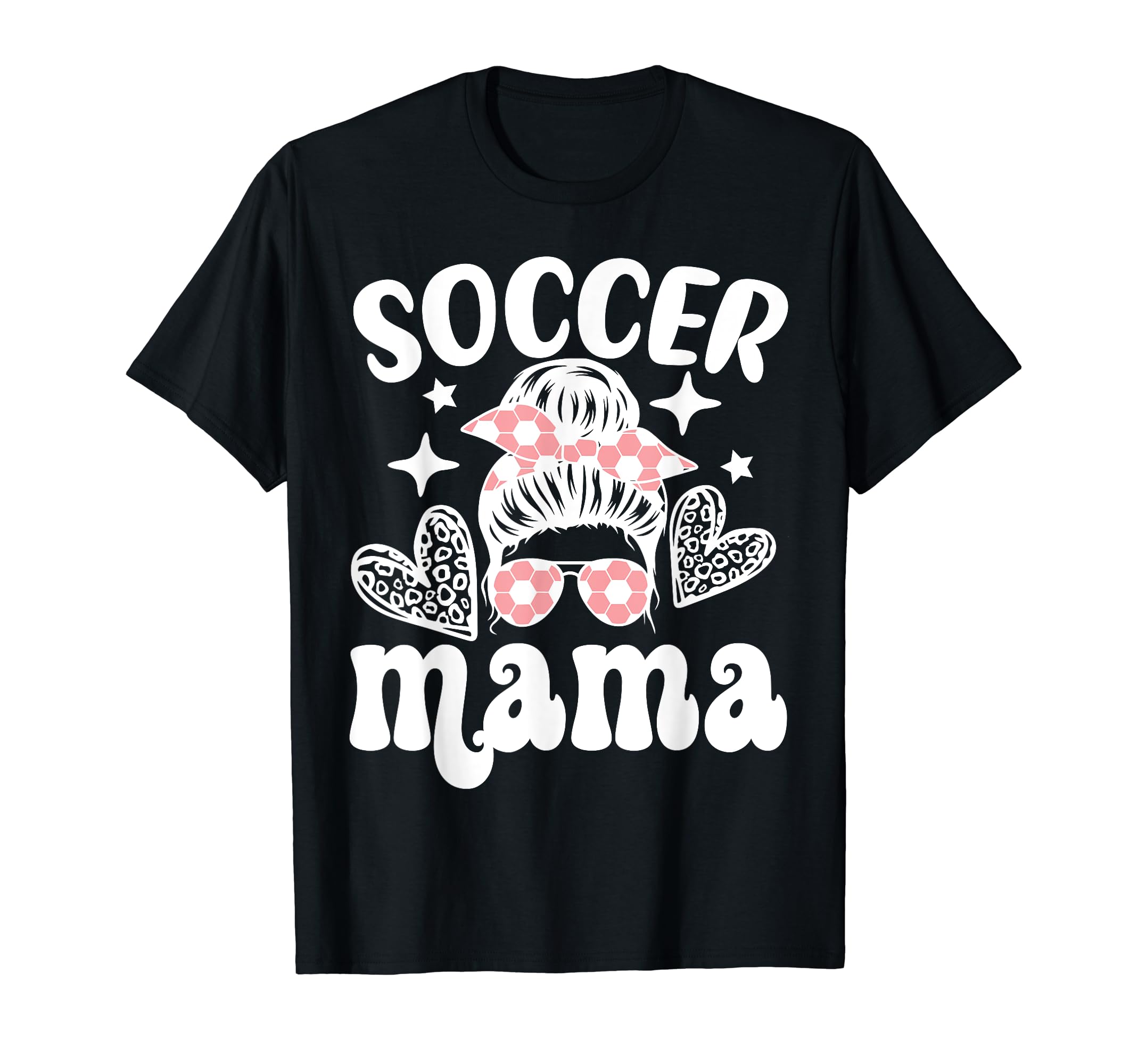 Soccer Mama Messy Bun Soccer Mothers T-Shirt - Trendy Graphic for Adults