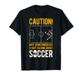 Caution May Spontaneously Start T-Shirt - Fun Novelty Design Unisex