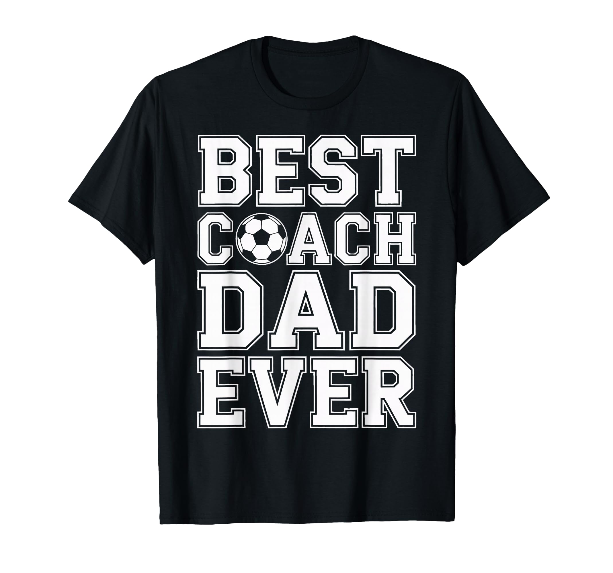 Best Coach Dad Ever Soccer Funny T-Shirt - Minimalist Print Unisex