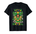 Viva Brazil Soccer Fan Tropical Vibe T-Shirt - Streetwear Style Unisex