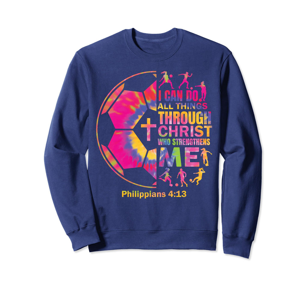 Soccer Teen Christian Christ Tie Dye Sweatshirt - Aesthetic Graphic Unisex