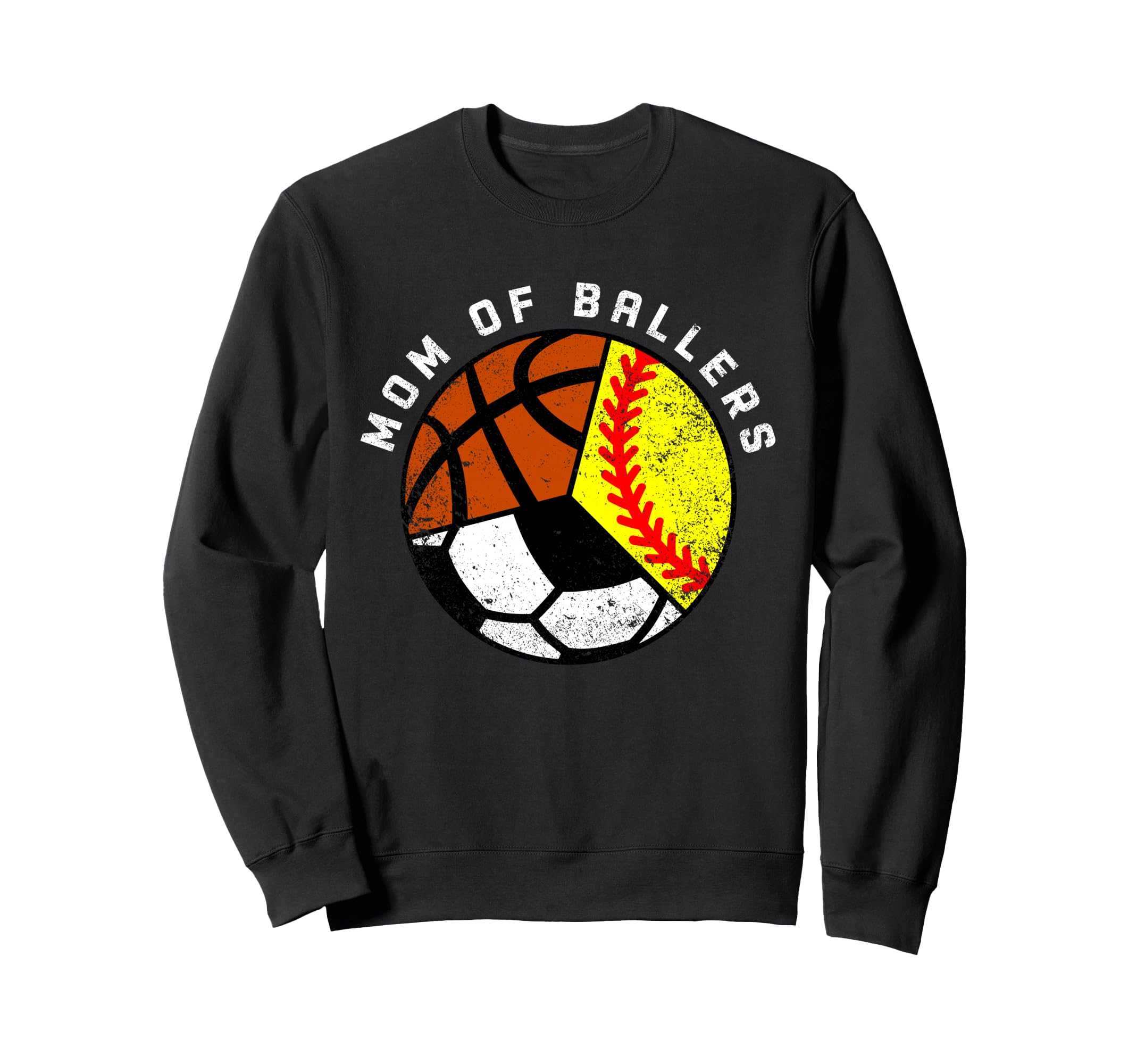 Mom Ballers Funny Softball Soccer Sweatshirt - Aesthetic Graphic Men Women