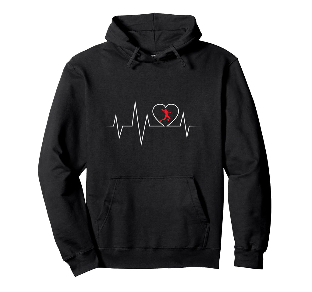Handball Ecg Love And Heartbeat Hoodie - Aesthetic Graphic for Adults