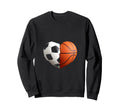 Split Heart Soccer Basketball Sweatshirt - Novelty Apparel Men Women