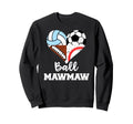 Ball Mawmaw Soccer Football Sweatshirt - Casual Everyday Wear Unisex