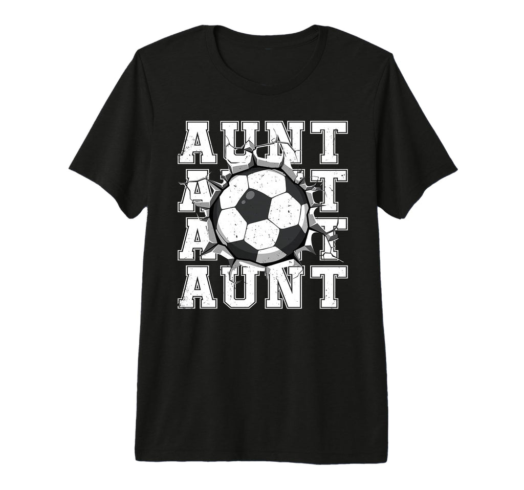 Soccer Aunt Cracked Wall Family Matching T-Shirt - Minimalist Print Unisex