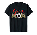 Sport Mom Leopard Mothers Day Soccer T-Shirt - Unique Graphic for Adults