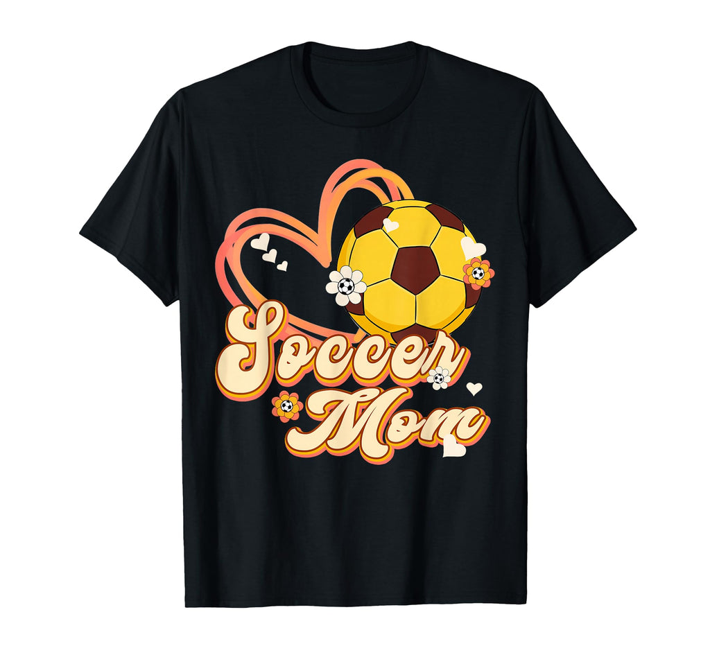 Soccer Mom Mama Heart Mothers Day T-Shirt - Casual Everyday Wear Unisex