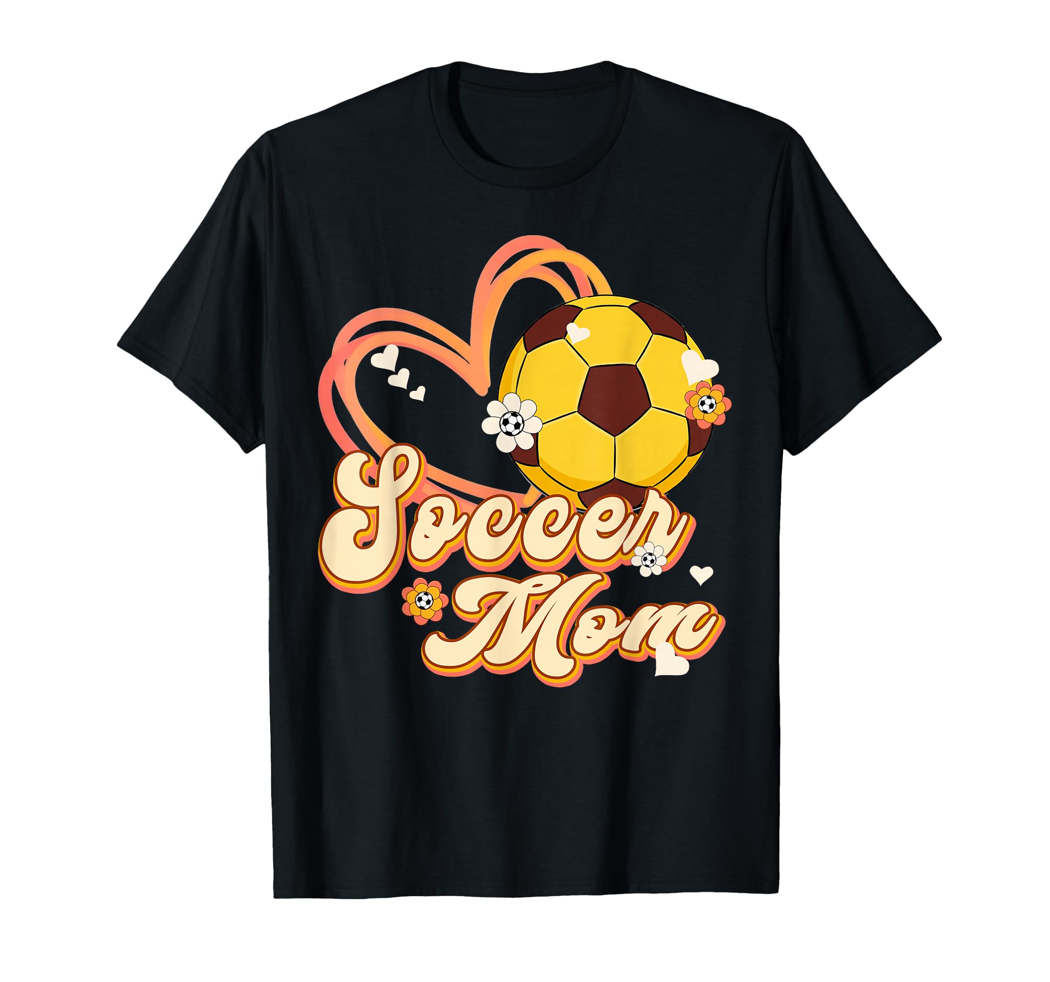 Soccer Mom Mama Heart Mothers Day T-Shirt - Casual Everyday Wear Unisex