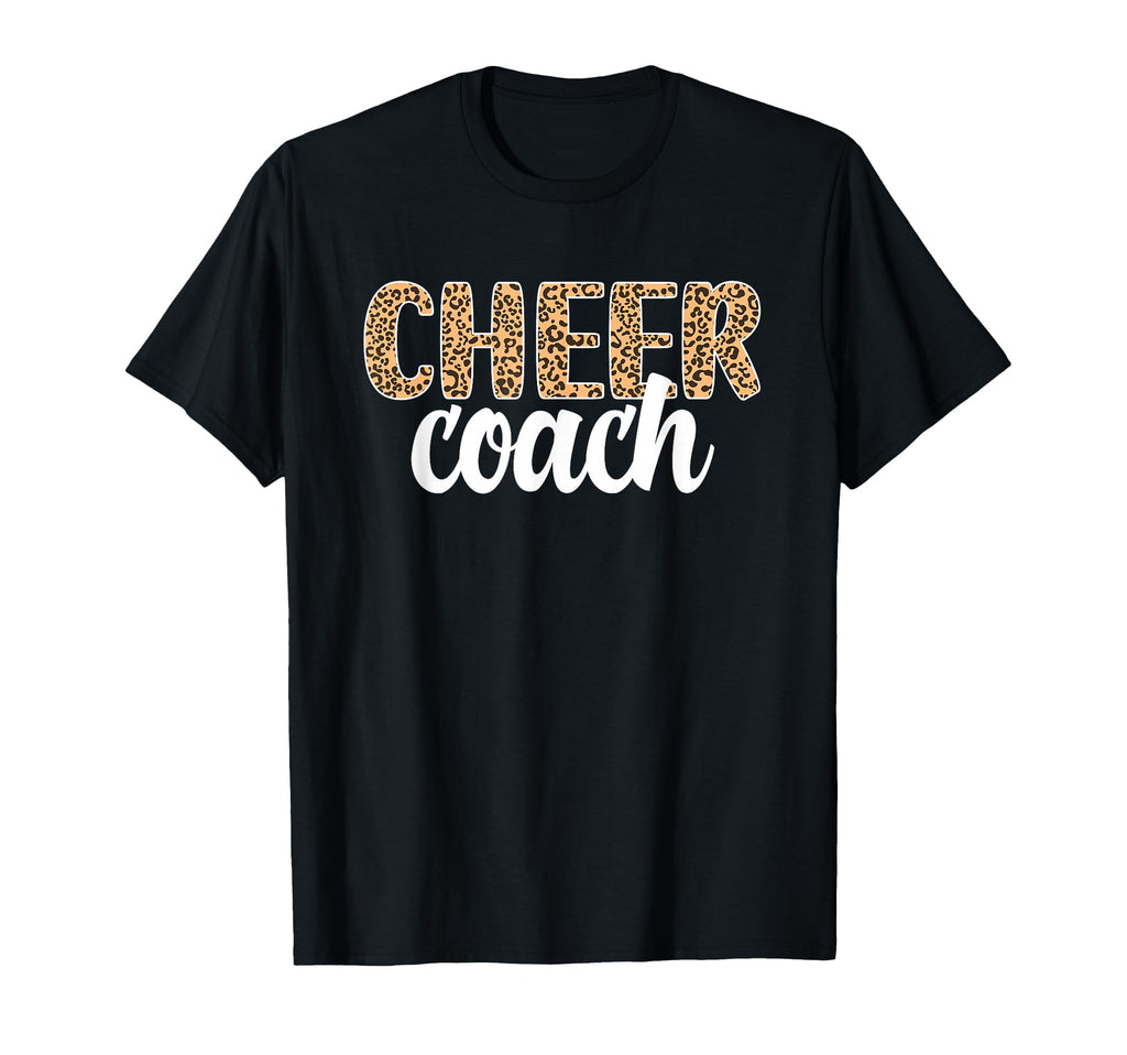 Cheer Coach Leopard Cheerleading Coach T-Shirt - Aesthetic Graphic Unisex