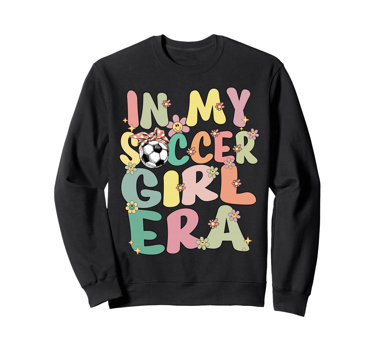 My Soccer Era Groovy Soccer Sweatshirt - Unique Graphic Men Women