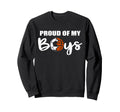 Proud My Funny Soccer Basketball Mom Sweatshirt - Graphic Print Unisex
