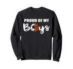 Proud My Funny Soccer Basketball Mom Sweatshirt - Graphic Print Unisex