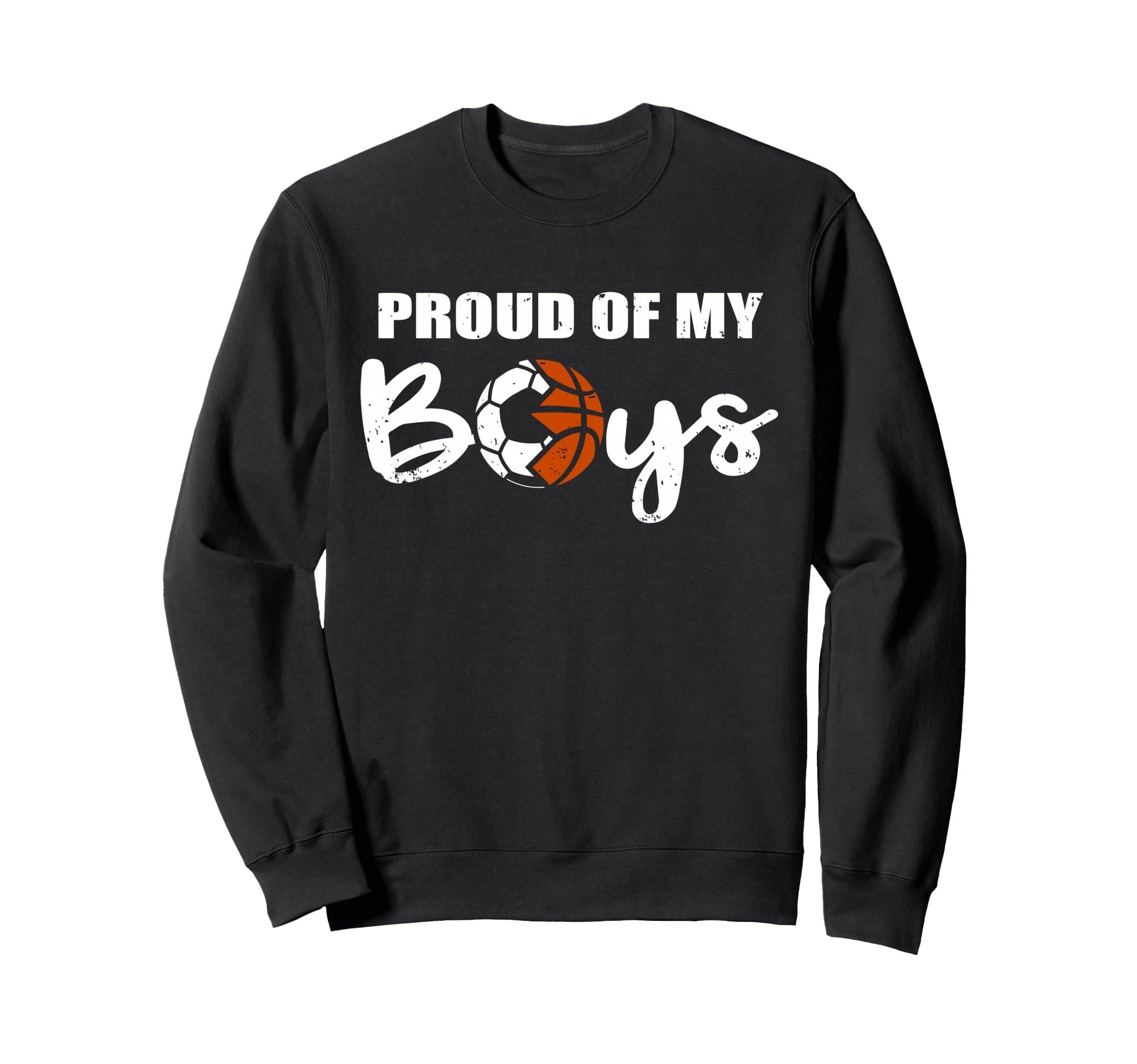 Proud My Funny Soccer Basketball Mom Sweatshirt - Graphic Print Unisex