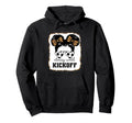 Classy Until Kickoff Bleached Leopard Funny Hoodie - Graphic Print Unisex