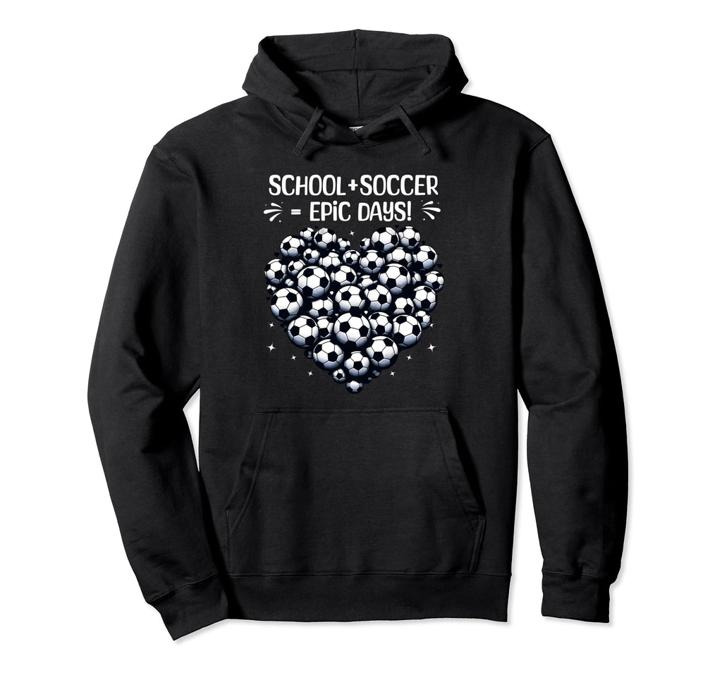 100 Days School Soccer Heart Love 100Th Hoodie - Trendy Graphic Men Women