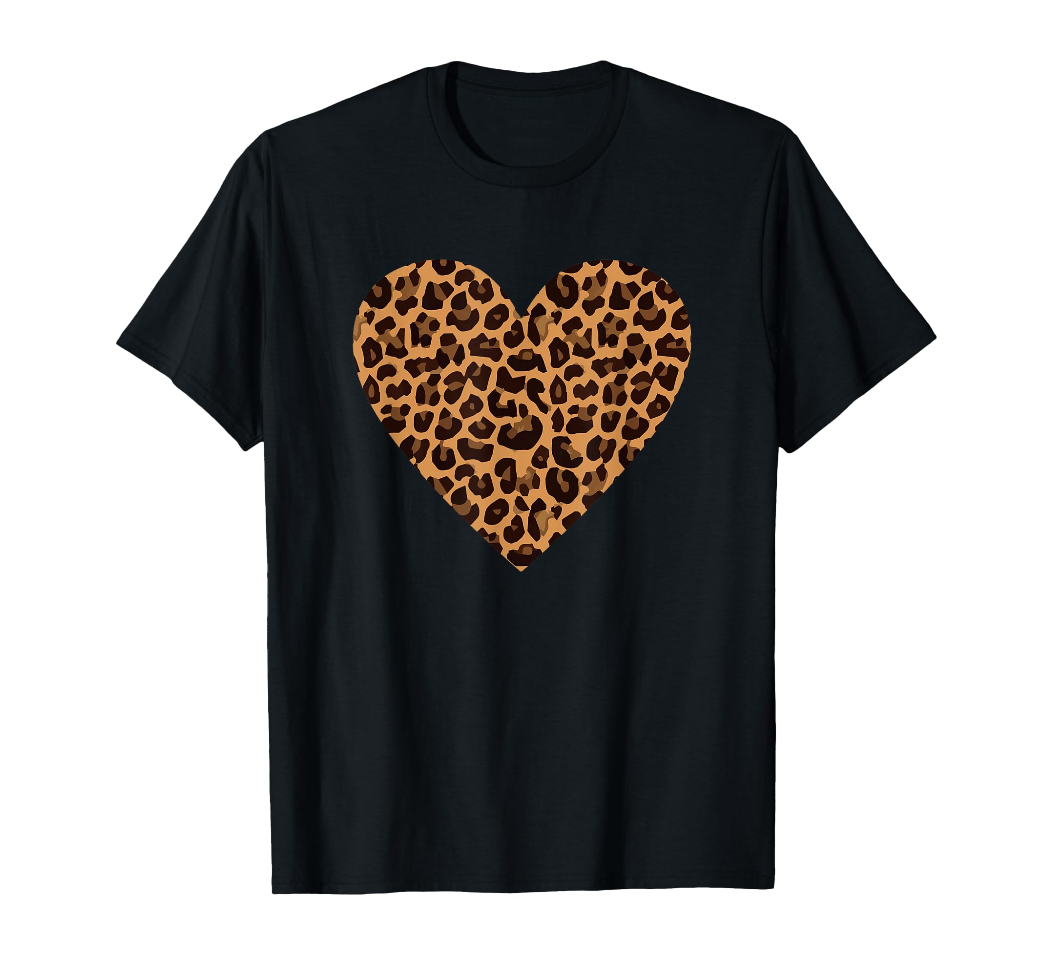 Cheetah Leopard Heart Small T-Shirt - Graphic Print Unisex