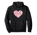Heart Shaped Soccer Ball Artwork Hoodie - Minimalist Print Unisex