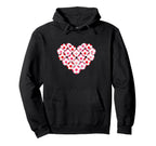 Heart Shaped Soccer Ball Artwork Hoodie - Minimalist Print Unisex