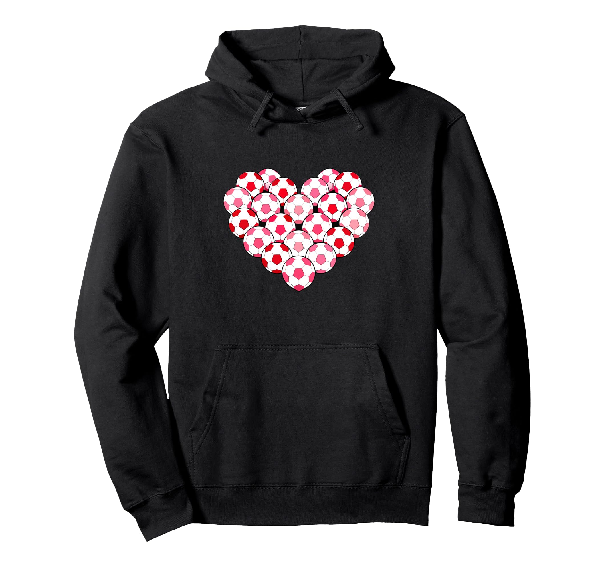 Heart Shaped Soccer Ball Artwork Hoodie - Minimalist Print Unisex