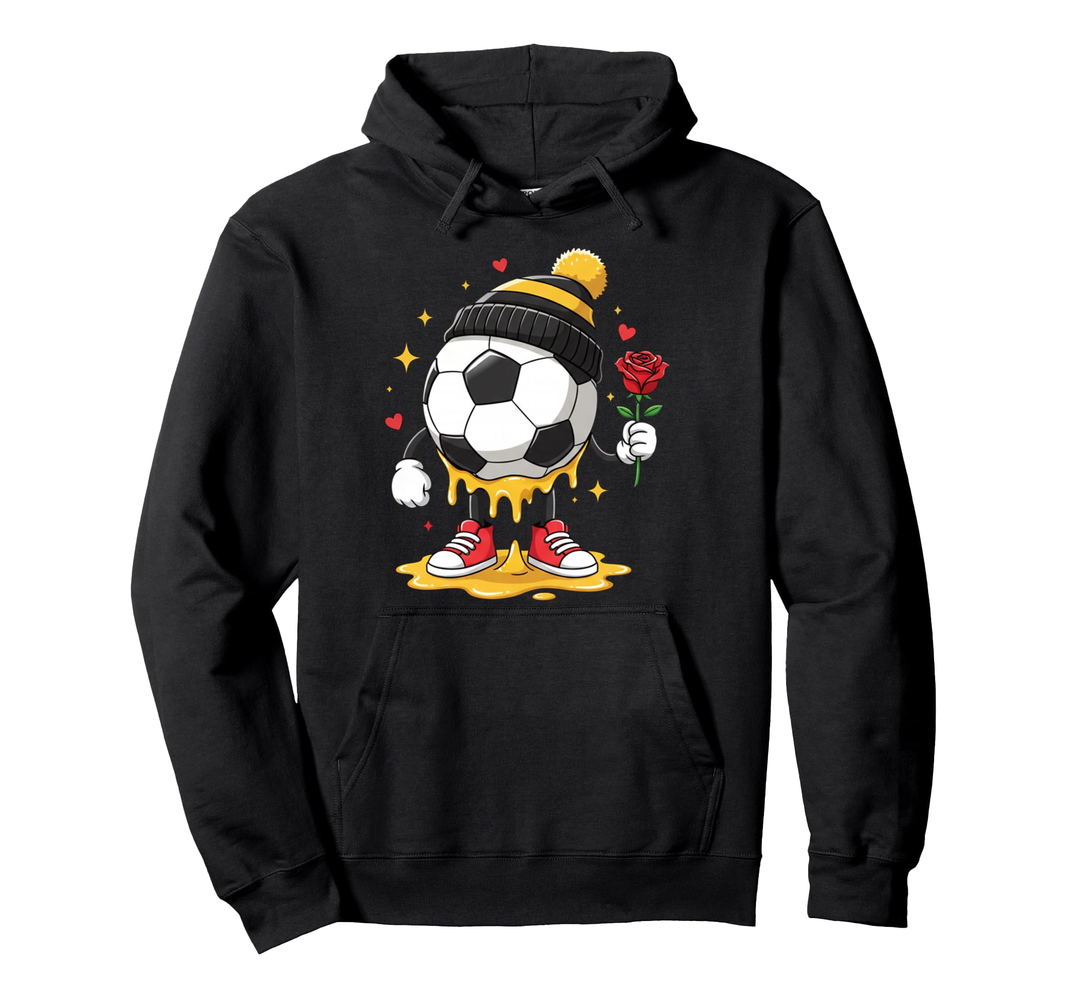 Soccer Drip Valentine Valentines Hearts Hoodie - Graphic Print Men Women