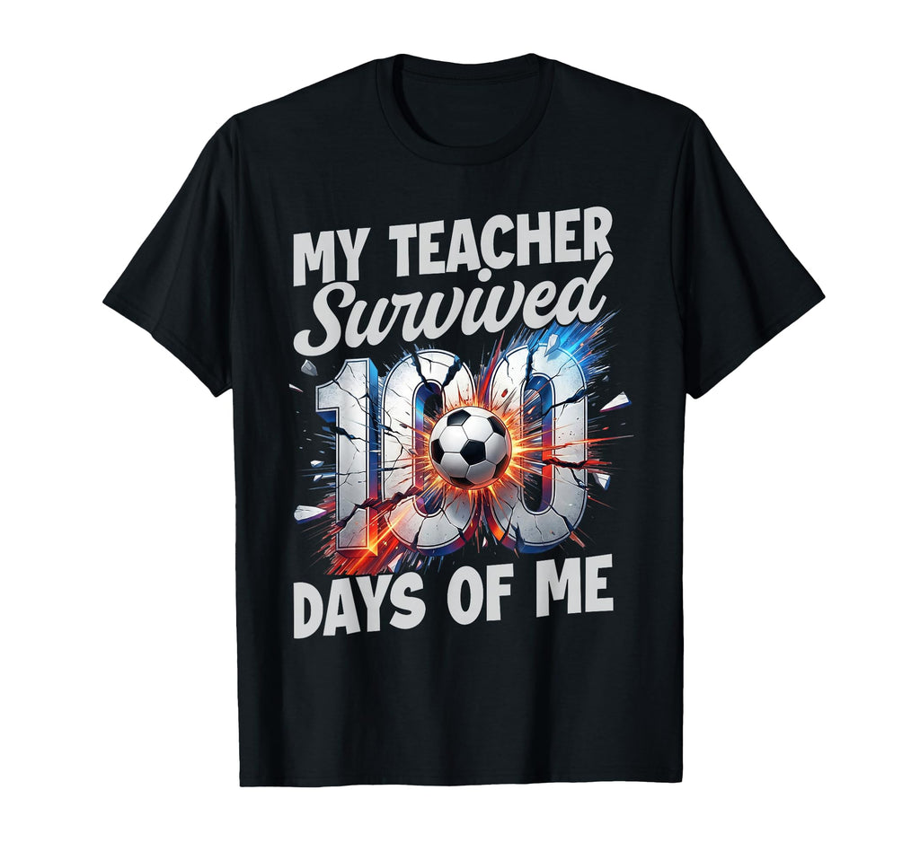 Teacher Survived 100 Days Me 100Th Day T-Shirt - Minimalist Print Unisex