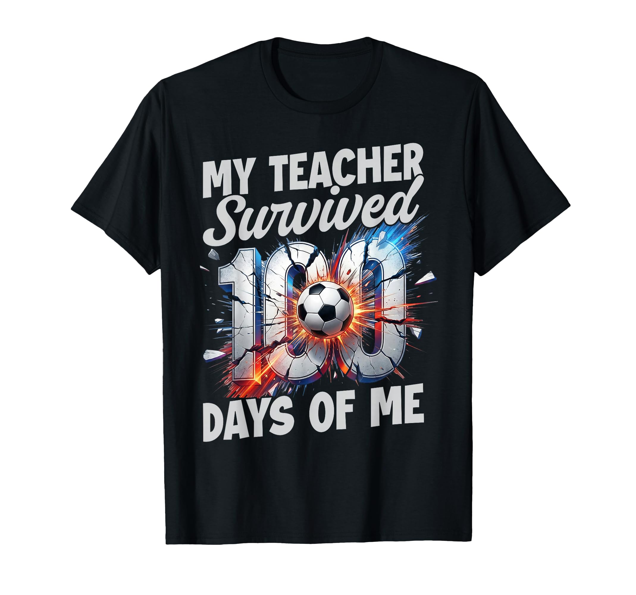 Teacher Survived 100 Days Me 100Th Day T-Shirt - Minimalist Print Unisex