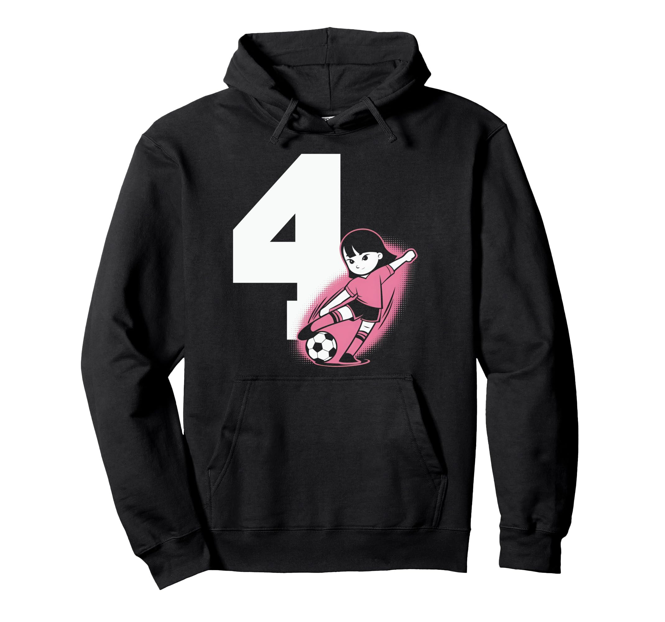 4 Soccer Birthday Gift Soccer Fan Sports Hoodie - Aesthetic Graphic Unisex