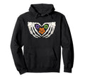 Funny Soccer Halloween Skeleton Hands Hoodie - Fun Novelty Design Unisex
