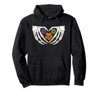 Funny Soccer Halloween Skeleton Hands Hoodie - Fun Novelty Design Unisex