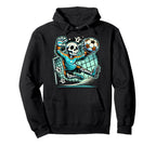 Halloween Skeleton Goalie Soccer Hoodie - Fun Novelty Design Unisex