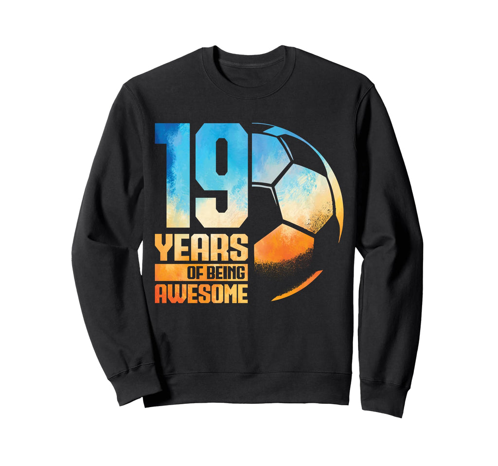 19Th Birthday Soccer Player Football 19 Sweatshirt - Trendy Graphic Unisex