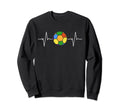 Soccer Ball Heartbeat Ekg Rainbow Sweatshirt - Fun Novelty Design Unisex