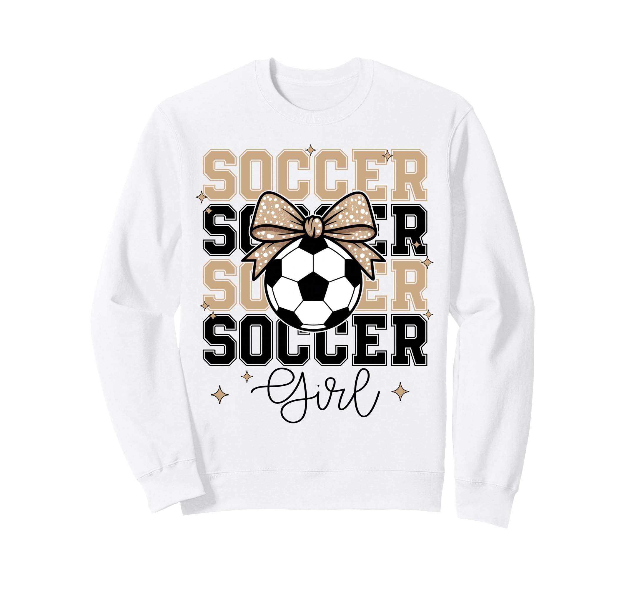 Groovy Soccer Coquette Bow Soccer Sweatshirt - Custom Art Print for Adults